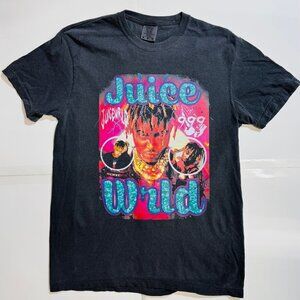 Juice Wrld world distressed vintage style washed black hip hop rap t-shirt sz M